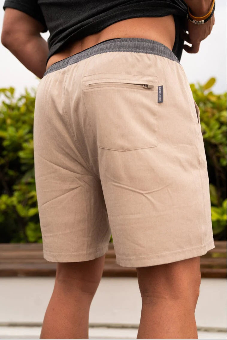 Athletic Shorts - Heather Khaki - Driftwood Liner