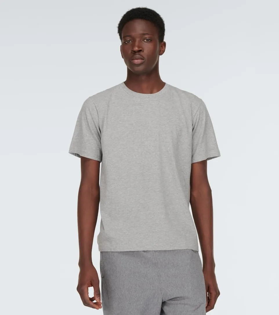 AURALEE  |Crew Neck Cashmere Plain Cotton Short Sleeves