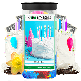 Birthday Cake Jackpot Cash Prize Bath Bomb Twin Pack by Jewelry Candles Made in USA