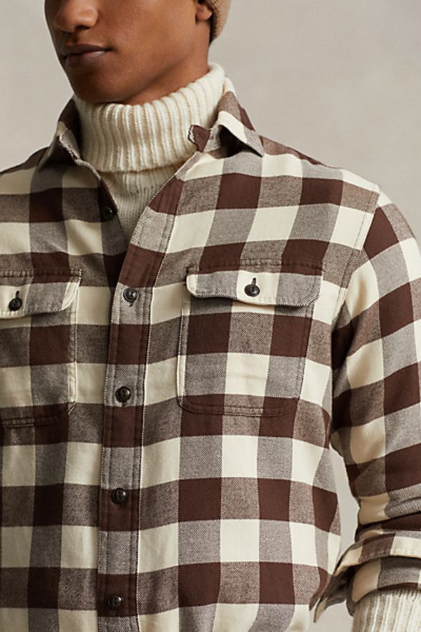 Classic Fit Checked Twill Workshirt