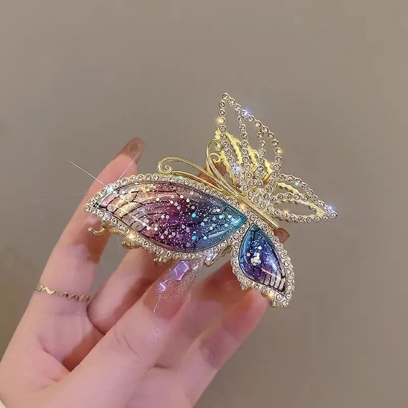 Crystal Butterfly Princess Claw Clip Hair Clip