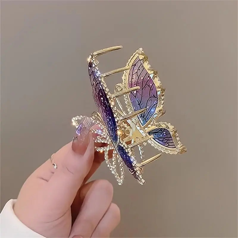 Crystal Butterfly Princess Claw Clip Hair Clip