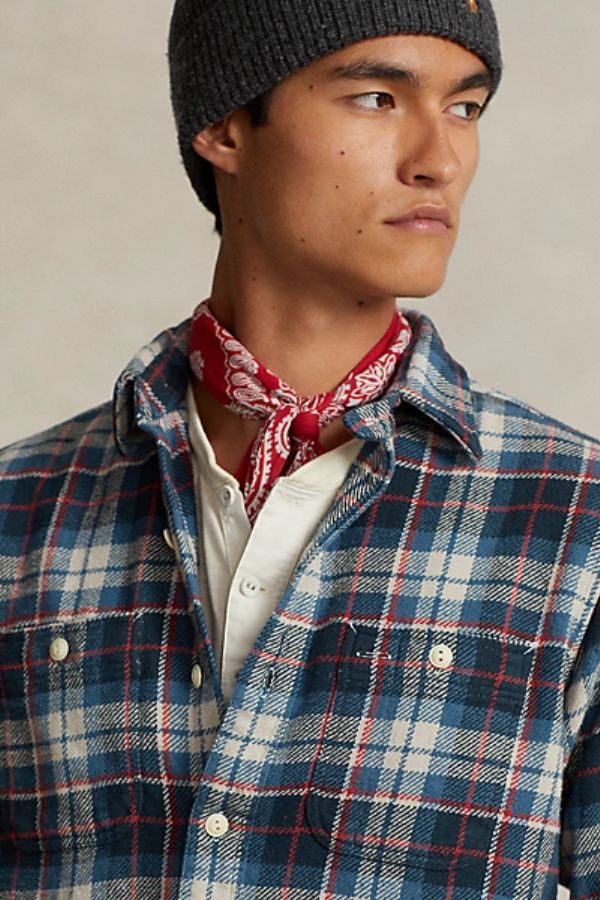 Custom Fit Plaid Flannel Workshirt