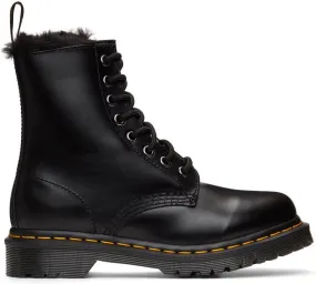 Dr. Martens Black 1460 Serena Faux-Fur Lined Boots