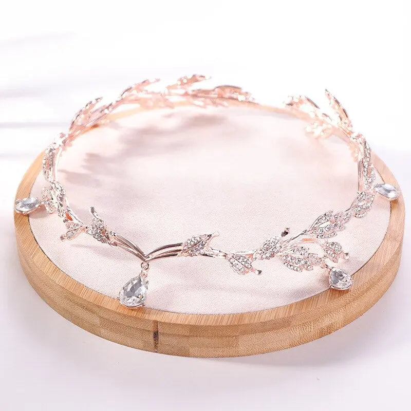 Elegant Princess Crystal Crown Bridal Hair Jewelry MK18936