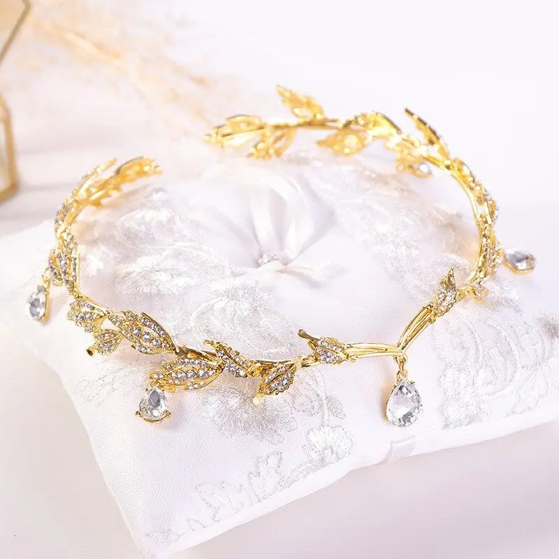 Elegant Princess Crystal Crown Bridal Hair Jewelry MK18936