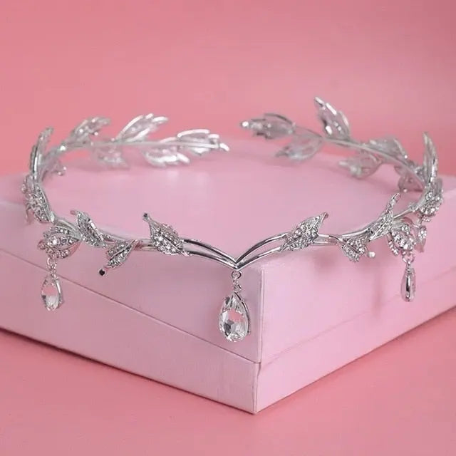 Elegant Princess Crystal Crown Bridal Hair Jewelry MK18936