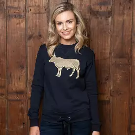 Embroidery Nguni Pullover Sweatshirt Midnight