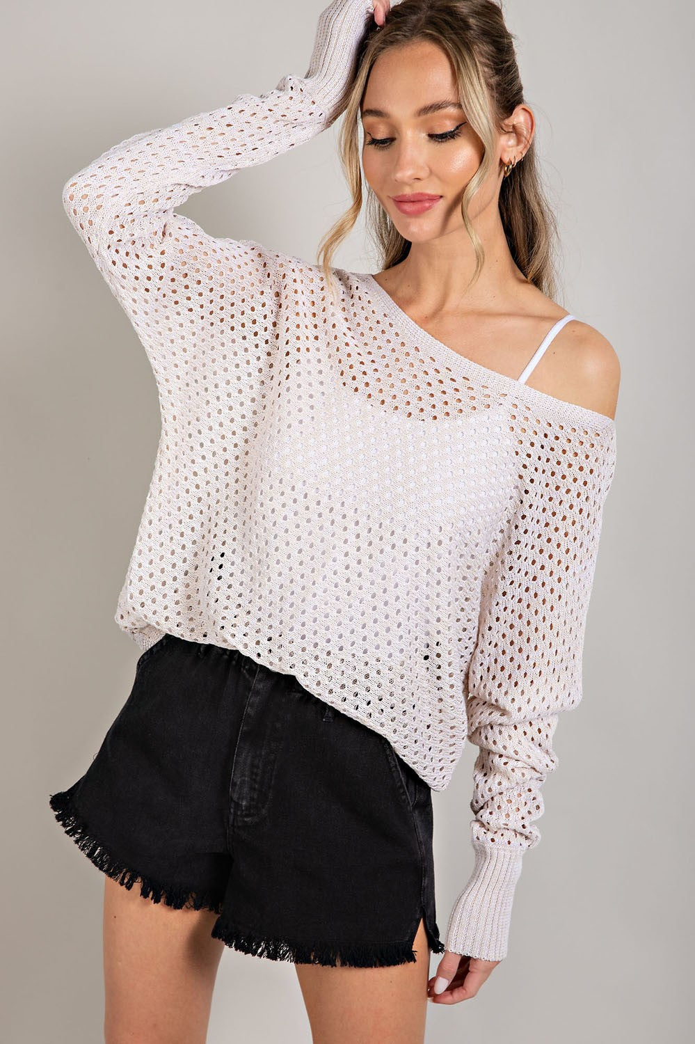 Eyelet Knit Sweater