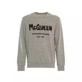 Felpa con logo stampato Alexander Mcqueen