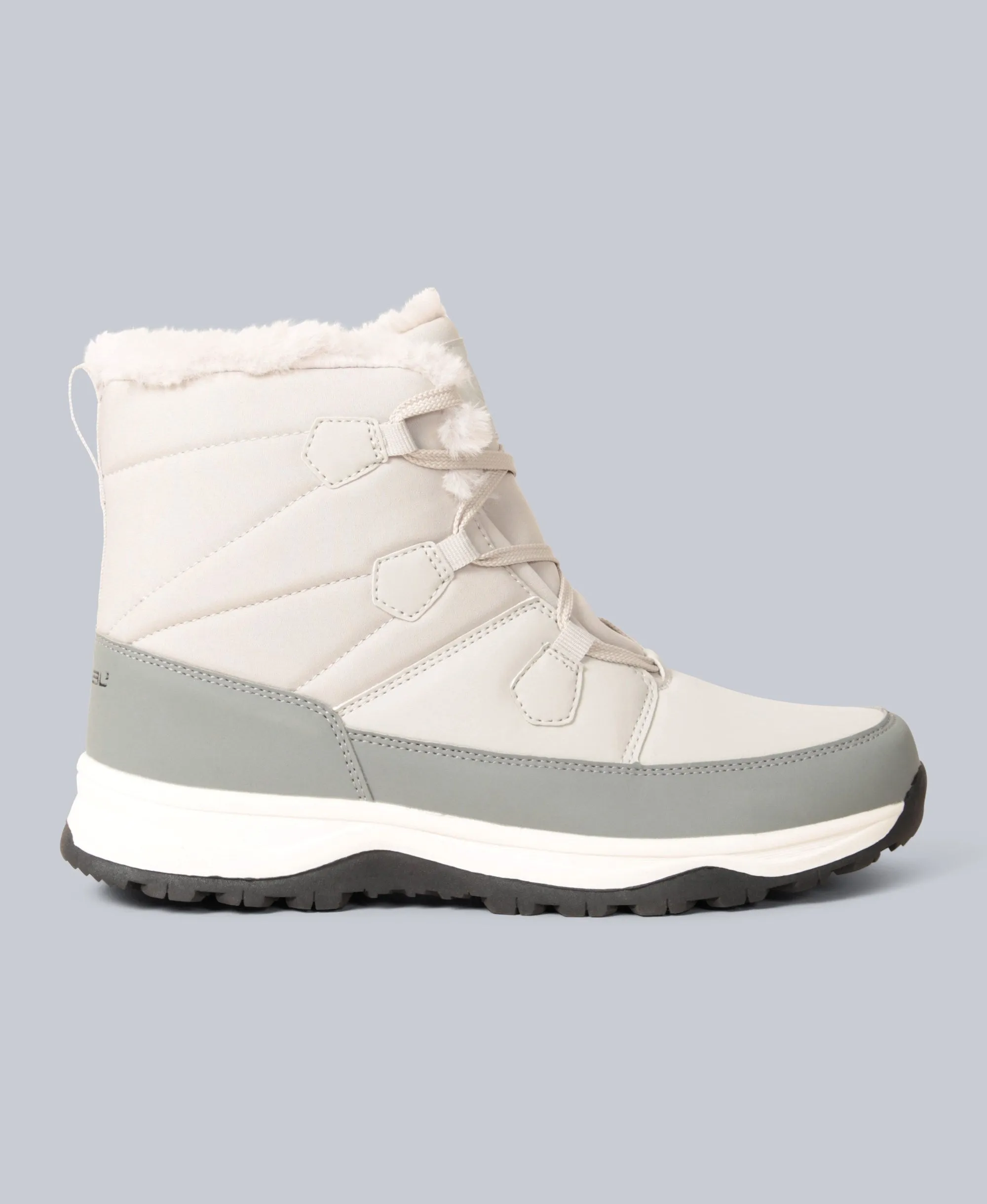 Filey Womens Snow Boots - Light Grey