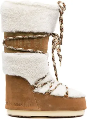 Moon Boot LAB69 Icon shearling snow boots Neutrals