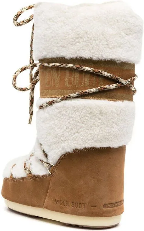 Moon Boot LAB69 Icon shearling snow boots Neutrals