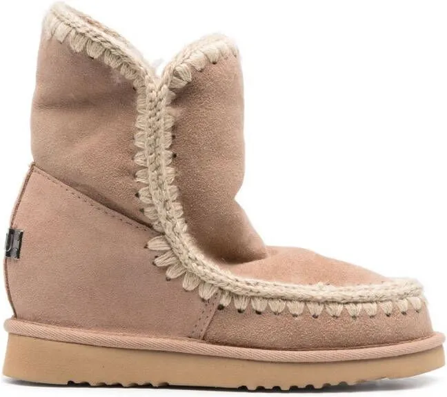 Mou Eskimo faux fur-lined boots Neutrals