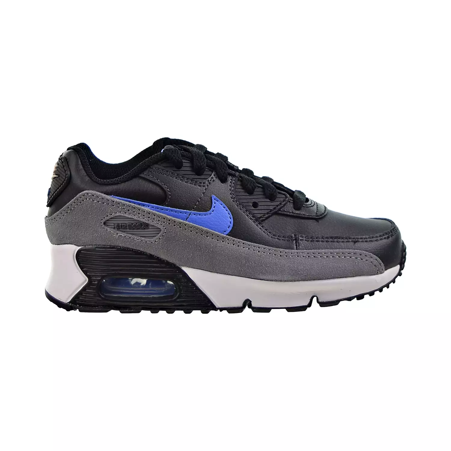 Nike Air Max 90 LTR (PS) Little Kids' Shoes Black-Medium Blue-Smoke Grey