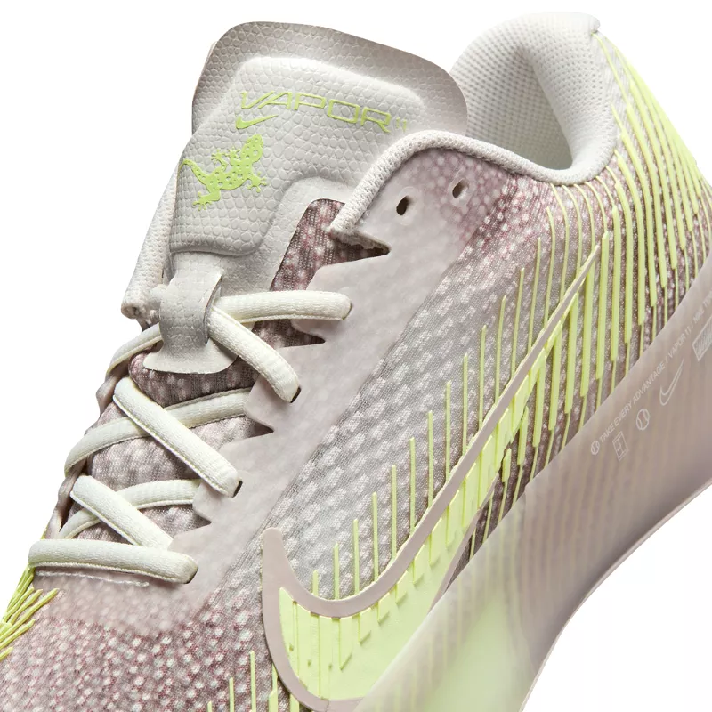 Nike Court Air Zoom Vapor 11 Premium Women Hard Court Tennis Shoes - Phantom/Barely Volt-Platinum Violet