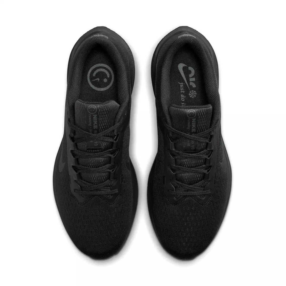 NIKE MEN'S WINFLO 10 TRIPLE BLACK ROAD RUNNING SHOES