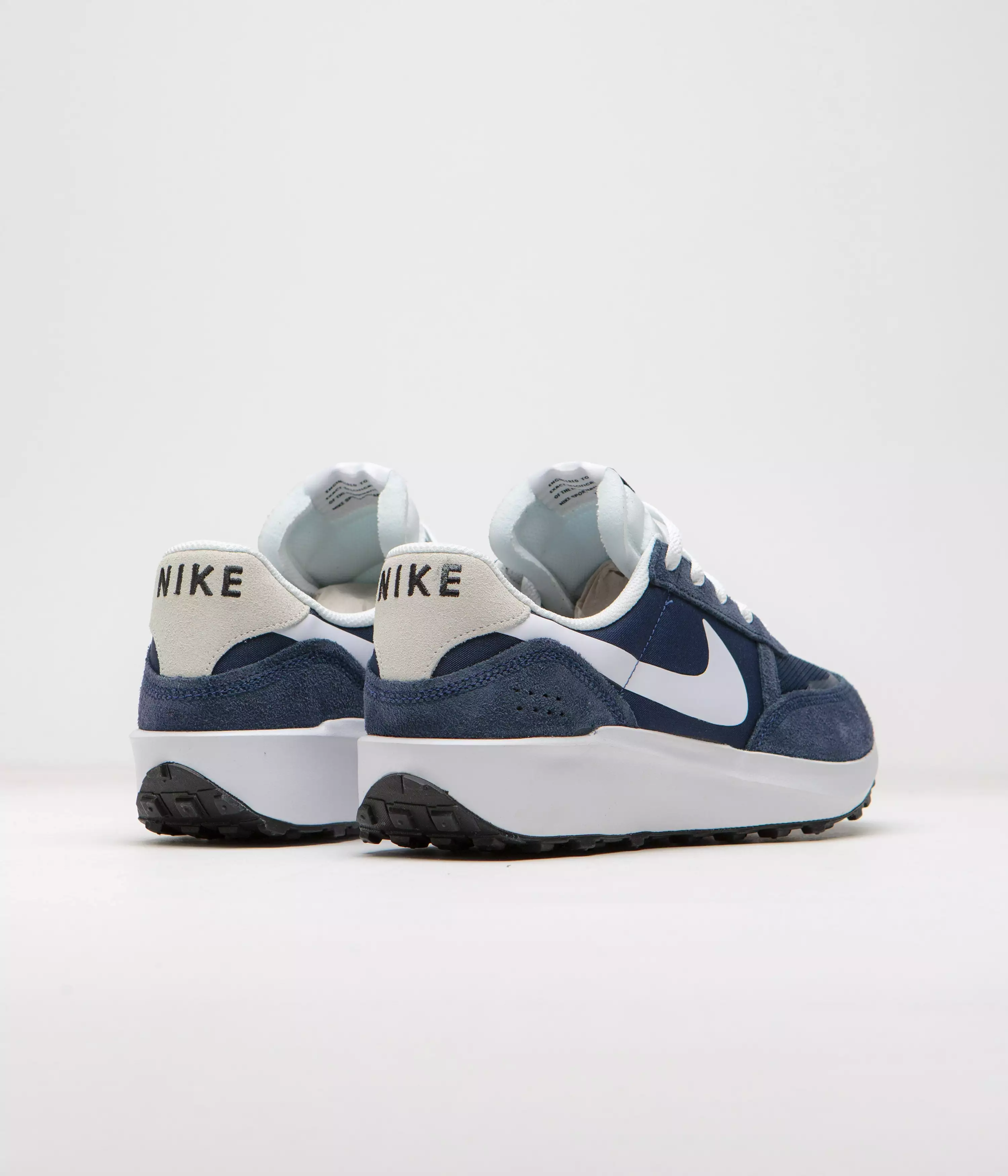 Nike Waffle Nav Shoes - Midnight Navy / White - Obsidian