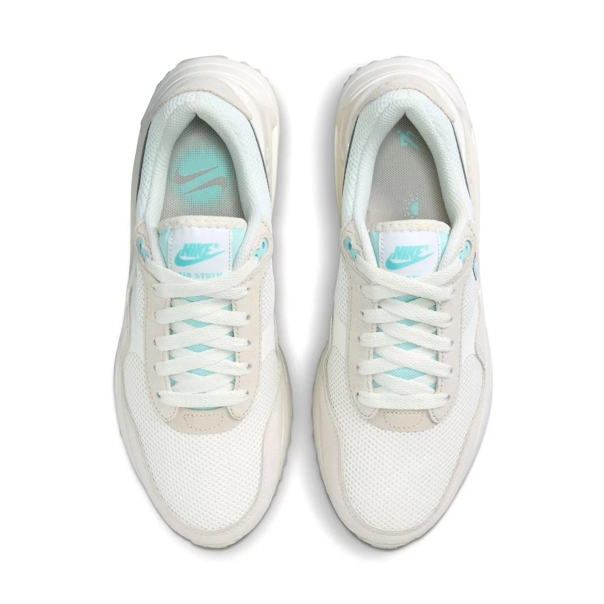 NIKE WOMEN'S AIR MAX SYSTM WHITE/BLUE SHOES