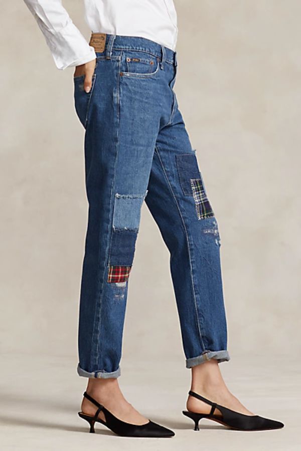 Patchwork Slim Tapered Jean