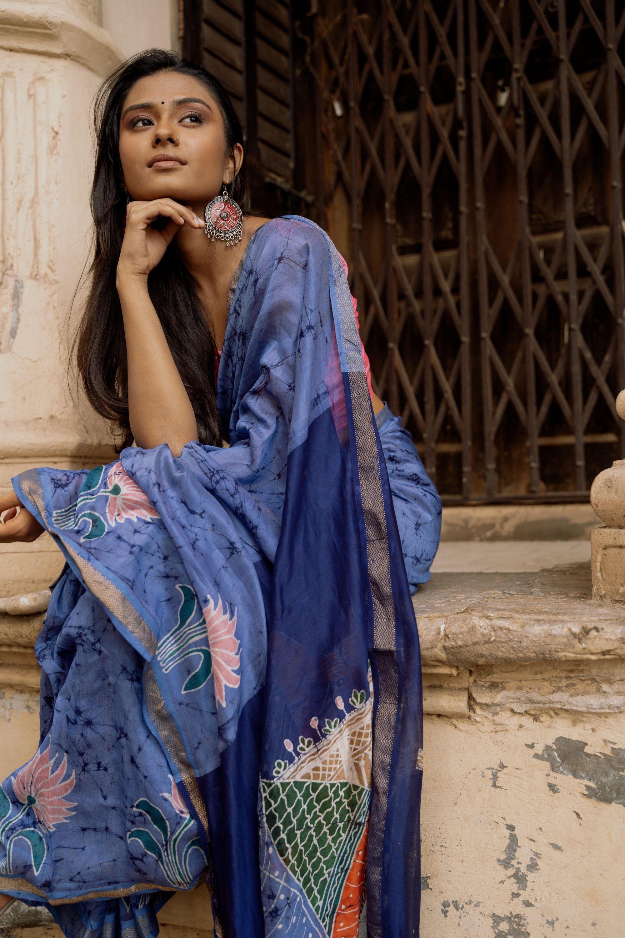 Ragini Rang Rasiya   -  Narmada Batik Maheswari saree