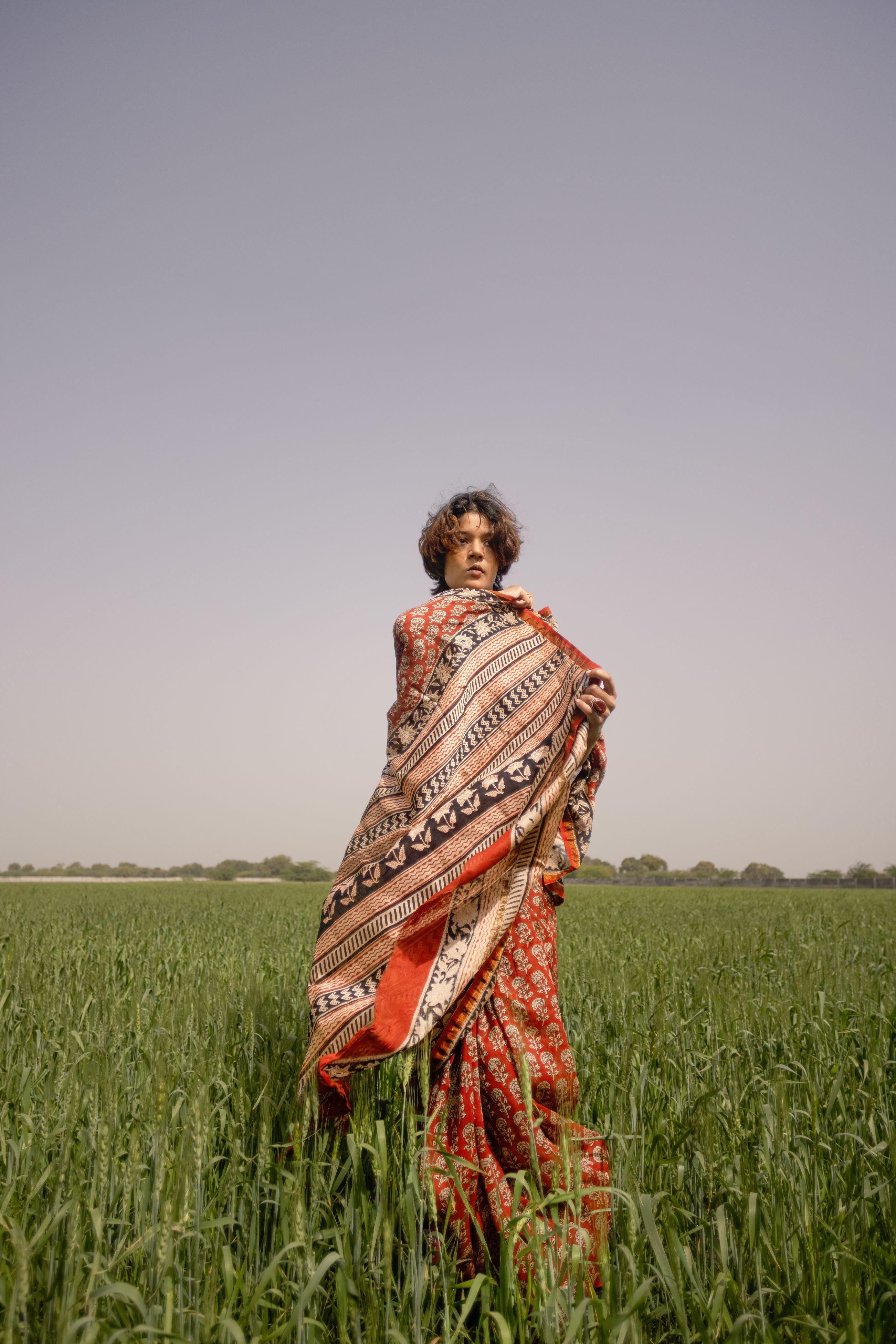 Roheda Gulab Syahi Begar Chanderi Saree