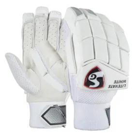 SG Litevate LH Batting Gloves White (Youth)