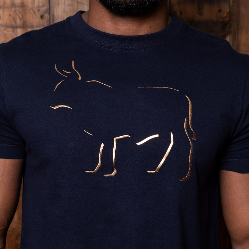 Shadow Lines Nguni Crew Tee Midnight